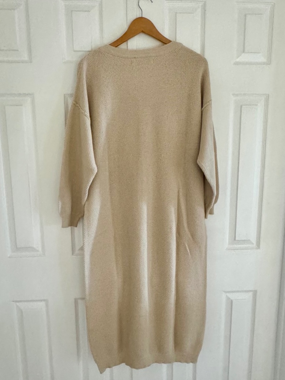 Free People Beach Hailee Waffle Knit Dress - M - tan/au lait - Picture 2 of 5
